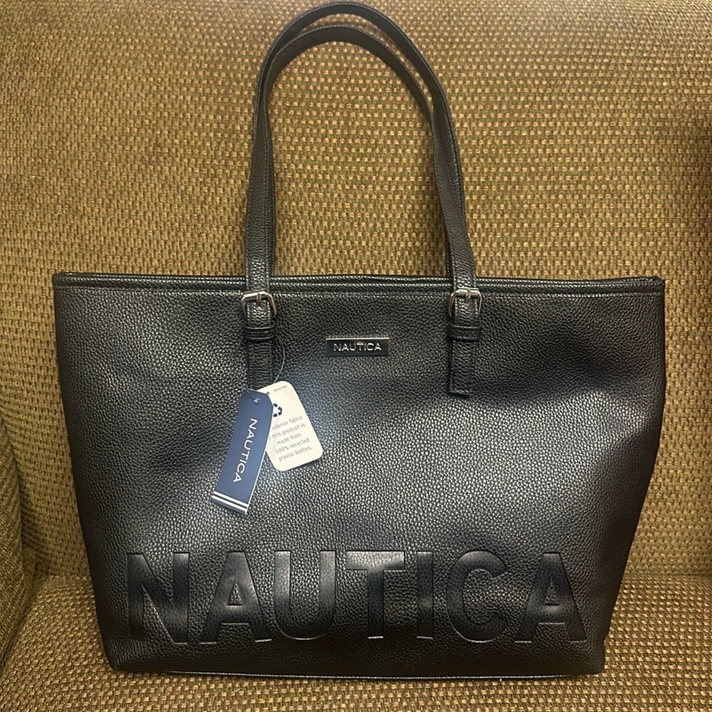 Nautica Black Tote Purse Brand New